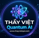 Logo chính thức của Thầy Việt Quantum AI với biểu tượng vòng nguyên tử
